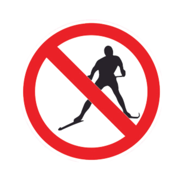 Balise Sticker Interdiction patineurs BALI-STI081